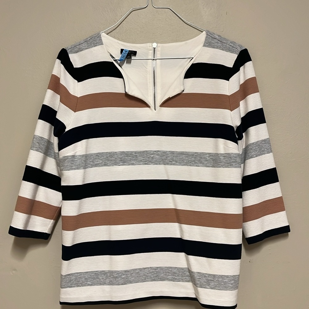 TALBOTS MIXED STRIPE SHIRT / BLOUSE